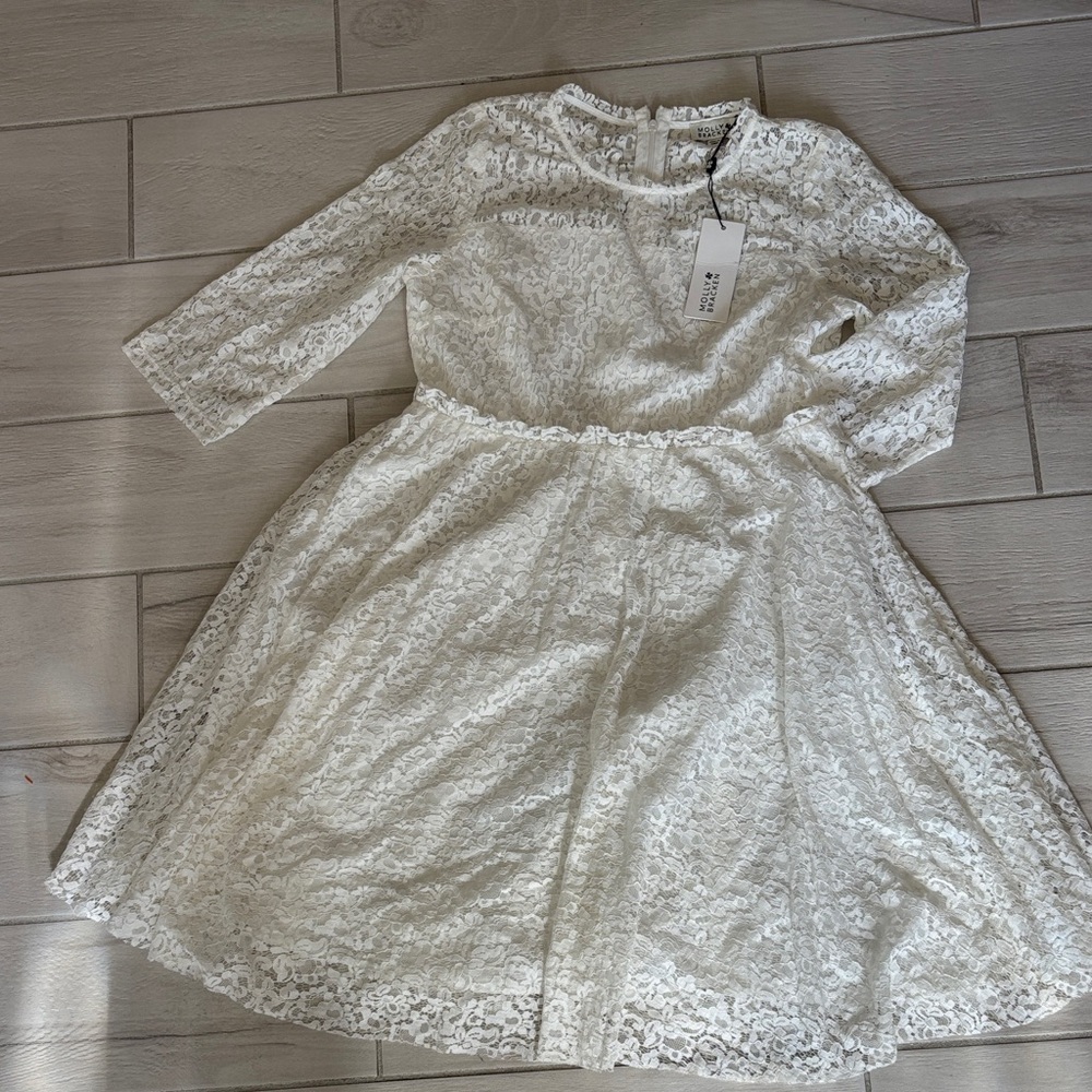 Molly Bracken vintage Ivory Lace Dress- new with tags, 3/4 length sleeve,